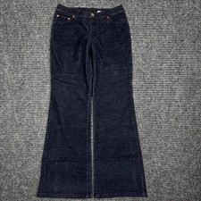 vintage y2k levi  s 517 black denim corduroy flared bootcut pants size 9JR