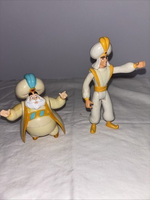 Lot of 2 Vtg 1990 s Disney Aladdin 5'' Action Figures