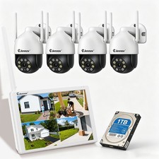Produktbild - Jennov Aussen WLAN Überwachungskamera Set 10CH 5MP NVR mit Audio Nachtsicht 1TB