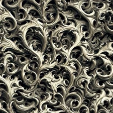 Gothic Scrollwork 42 - 18"x46" Hydrographic Film Hydro Dipping