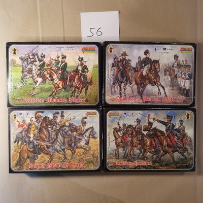 Miniatur Figuren 1/72 Scale Boxen, Napoleonic wars, STRELETS-R, 4 Stück