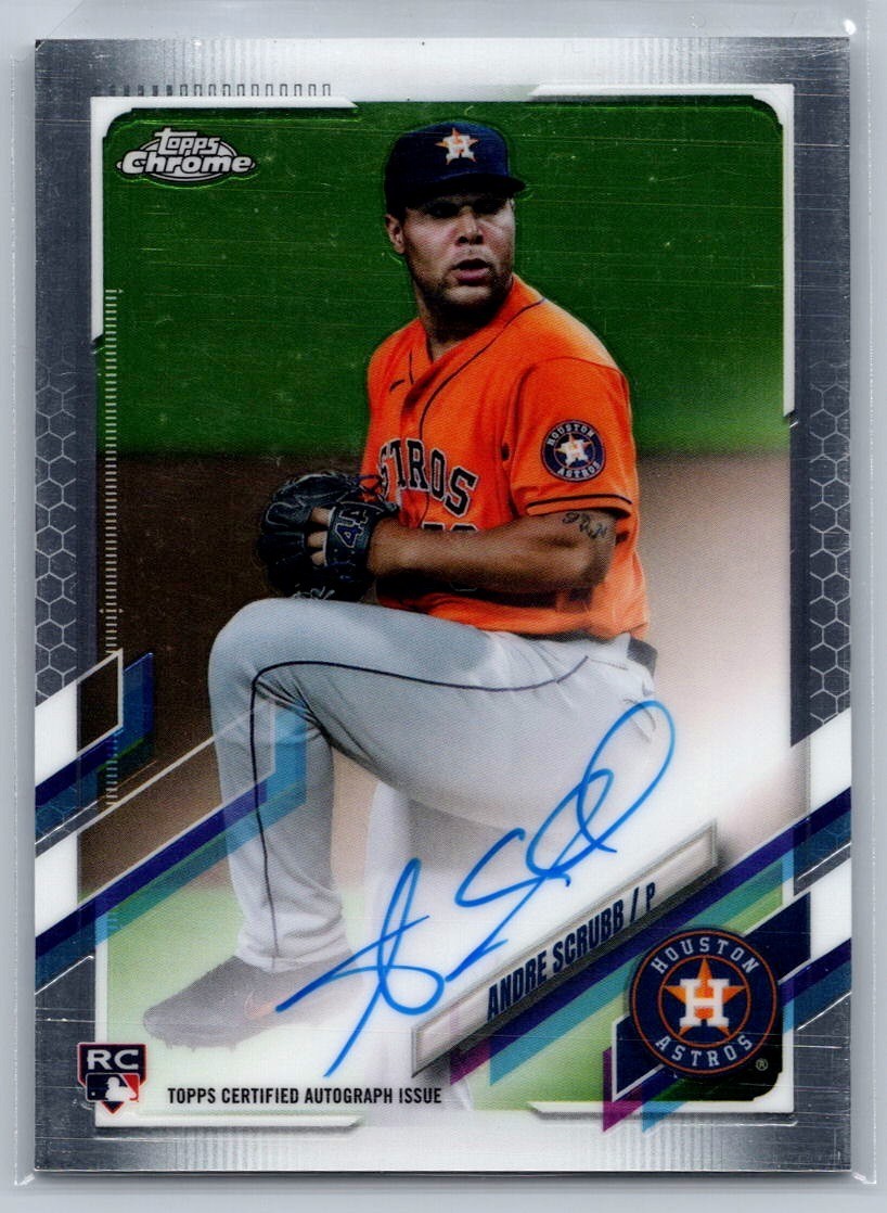 2021 Topps Chrome Rookie Autographs #RA-AS Andre Scrubb Houston Astros RC