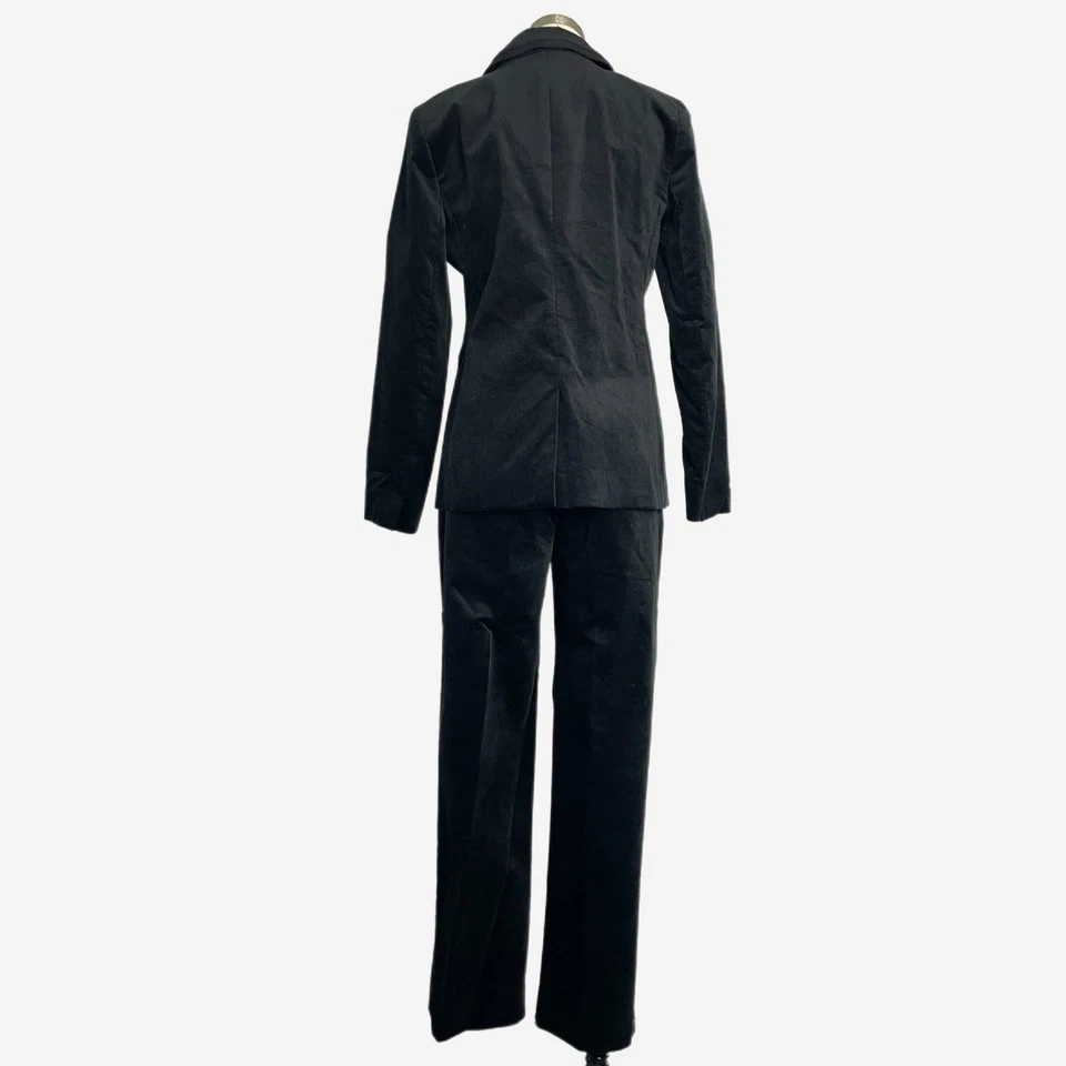 Jcrew Factory Nuevo con Etiquetas Negro Terciopelo Un Botón Blazer Pantalones Traje Vacaciones Corpcore 4/6 Foto 4 de 4