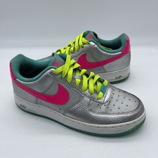 Nike Air Force 1 Low Youth Size 7 Shoes 314219-011 Metallic Sliver Women's 8.5