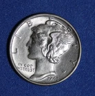 1943 D MERCURY DIME #K57920