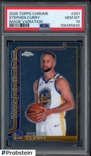 2025-26 Topps Chrome Image Variation #201 Stephen Curry Warriors PSA 10 GEM MINT