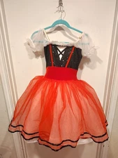 Curtain Call Women's Ballet Lyrical Costume Dress Sz S Little Red Riding Hood