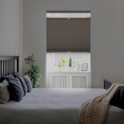 Cordless Blackout Cellular Shade, 58.5'' W X 84'' H, Latte