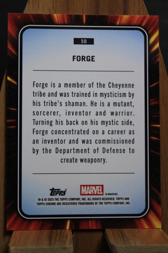 2025 Topps Marvel Chrome Forge YELLOW LAVA - Picture 2 of 2