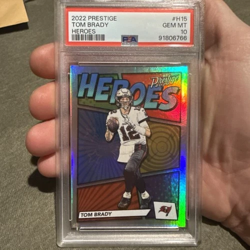 2022 PANINI PRESTIGE HEROES H15 TOM BRADY PSA 10 GEM MINT