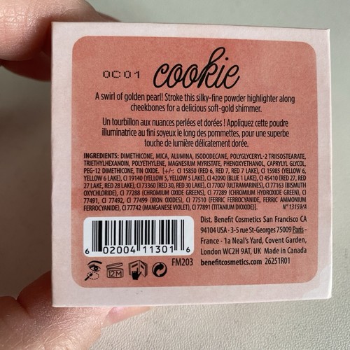 Benefit Cookie Golden Pearl Highlighter Full Size 0.28 oz New - Picture 8 of 9