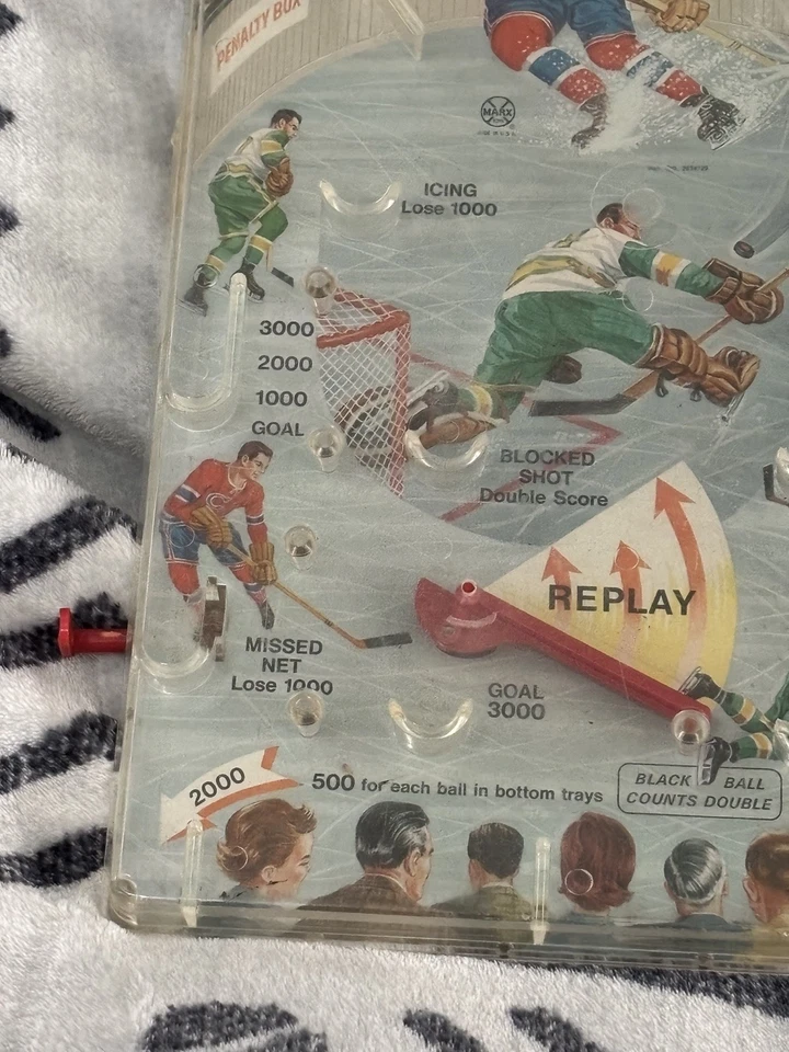 1960's Marx Vintage Champion Hockey Table Pinball Arcade Game - Image 2 of 4