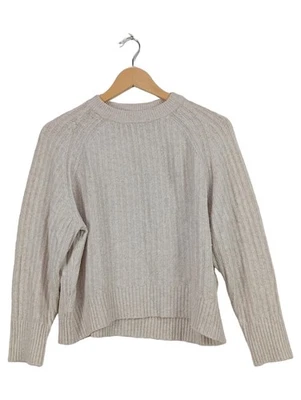 Pull&Bear Pull Femme Beige Côtelé Manches Longues (EU 36, INT S) - Photo 1/3