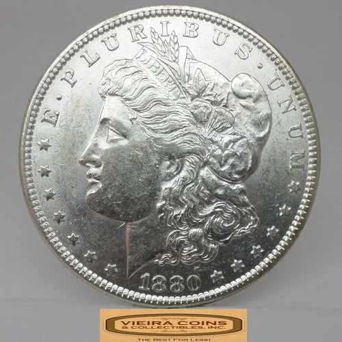 1880 Morgan Silver Dollar, AU - #C57998NQ