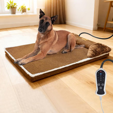 Heated Dog Bed for Large Dogs 40X27 Inches, Indoor Dog Couch Heated Pet Bed, Sof