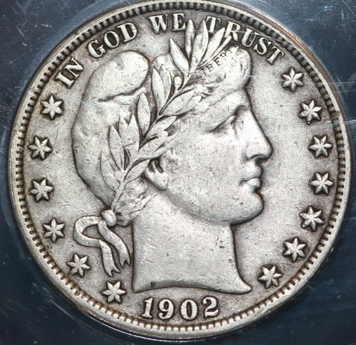 1902-S Barber Half Dollar - ANACS VF25 - Choice Very Fine - Cert #7870379