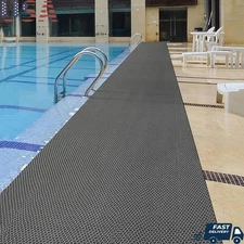 Drainage Non Slip Flooring Mat Swimming Pool Anti-Fatigue Rubber Matting 3x10Ft 