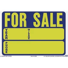 Hy-Ko Auto For Sale Static Cling Sign 605 Hy-Ko 605 029069002756 Vinyl