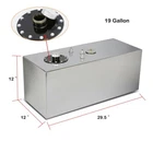 19 GALLON/72L TOP-FEED ALUMINUM RACING/DRIFT FUEL CELL GAS TANK+CAP+LEVEL SENDER