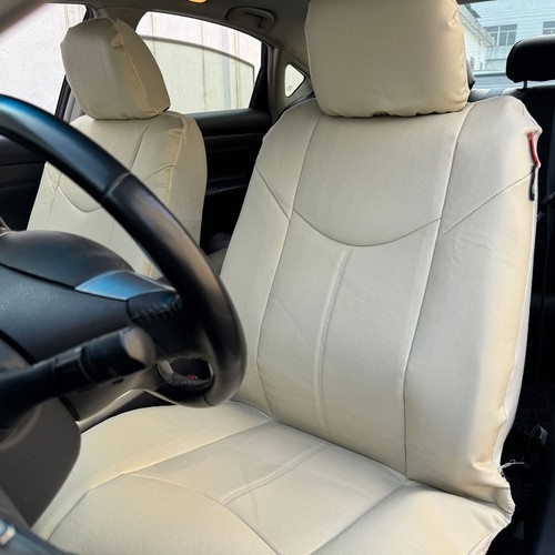 For Nissan Navara Beige Faux Leather Front Car Seat Covers, 2pcs/pack - Picture 4 of 6