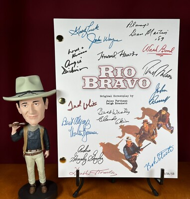 #ad Rio Bravo Script Signed Autograph Reprints 126 Pages John Wayne Westerns $24.99