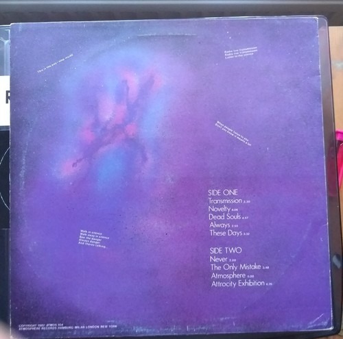Joy Division Atmosphere White Labels Germany 1982 Mono ATMOS 104, Rare Copy VG+ - Picture 4 of 19