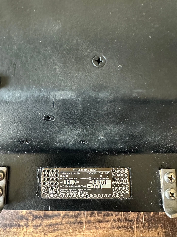 Receptor de radar de navegación de aeronaves Rockwell Collins 51RV-5B VOR/ILS Foto 2 de 4