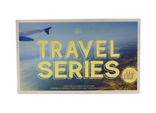 BH Cosmetics Brush Set 7 Piece Travel Series Face & Eye Essentials w/ Travel Bag - Picture 4 of 6
