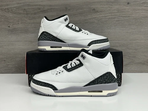 Air Jordan 3 Retro “Cement Grey” Fire Red White Black GS Youth (DM0967 106) New