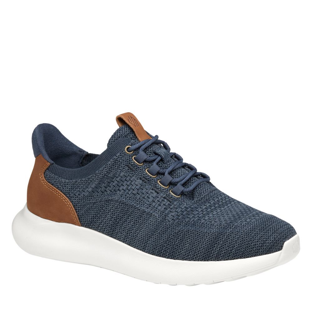 Johnston & Murphy Amherst 2.0 Knit Plain Toe Shoes - 25-0739 - Navy Heathered