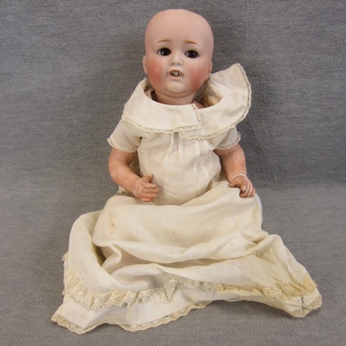 Antique A7 Character Baby Doll Bisque Head Glass Eyes Compo Body 15in - Picture 2 of 7