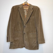 Covington Mens 46R Brown Corduroy Blazer Two Button Lined Sport Coat Jacket