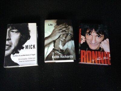 Mick Jagger /Keith Richards Life Biography/ Ronnie/Lot  of 3 Hardcover Books