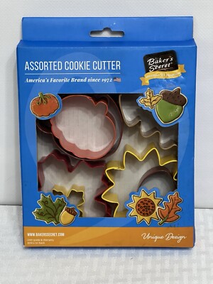 Bakers Street Cookie Cutters Set - Lot of 7 Fall Leaves Acorn Autumn NEW IN BOX