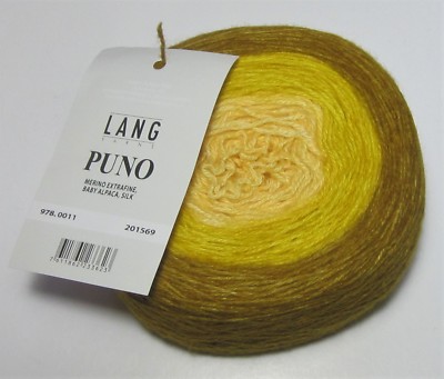 200 gram ball of LANG PUNO Merino Alpaca Silk yarn GOLD GRADIENT #978.0011