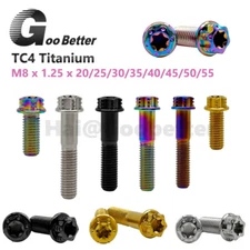 Titanium Bolt Flange Torx Head M8 x 20 25 30 35 40 45 50 55 Modify Motorcycle