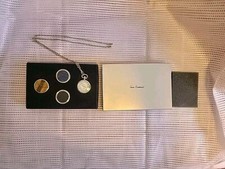 Gem Essence Pocket Watch 32mm Changeable Back Case . New Battery