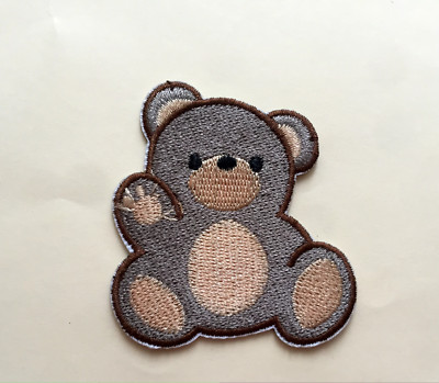 Teddybär zum Aufbügeln Aufnähen voll bestickt Patch Applikationen Abzeichen