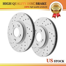 Drilled Front Brake Rotors Pair for Mitsubishi Eclipse Cross RVR Outlander Sport