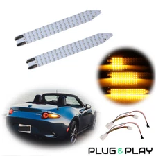 Amber Full LED Sequential Side Blinker Signal Lights Set For 16-up Mazda MX-5 ND