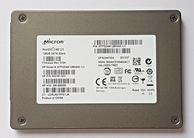 HP Micron RealSSD C400 128GB SATA SSD 2.5 Solid State Drive MTFDDAK128MAM-1J1 e