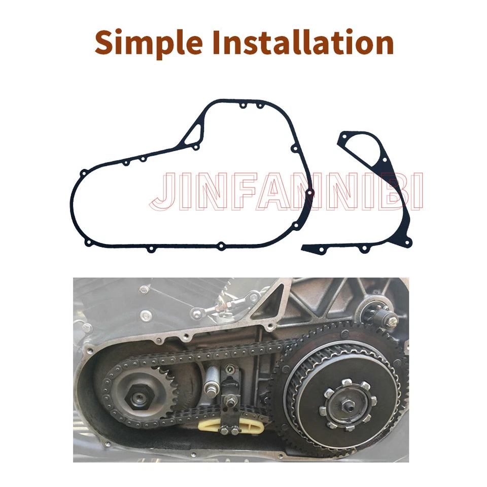 Clutch Primary Cover Gasket & Seals Kit fit for Harley Touring Models 1985-1993 Foto 4 de 4