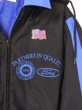 Ford UAW Jacket Mens Size XL Made in USA by Union Line "Partners In Quality"