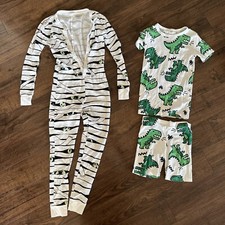Lot 3 Boys Pajamas Shorts Halloween Dinosaur Size 10 Youth H M Old Navy
