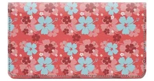 Aloha Designer Checkbook Cover, Credit Card Slots & Pen Loop