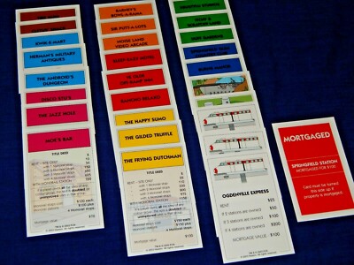 Monopoly Die Simpsons Karten Ersatzteile 2003 - Hasbro - Bitte auswählen: