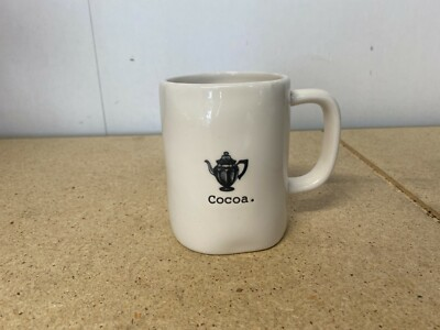 #ad RAE DUNN Coffee Tea Hot Cocoa Mug Cup Black Graphic Farmhouse Kitchen $14.99