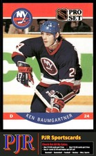 Ken Baumgartner 1990-91 Pro Set #178 New York Islanders Rookie