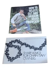 Vintage Stihl Chainsaw Booklets Sharpening Chains Owners Manual Firewood M33