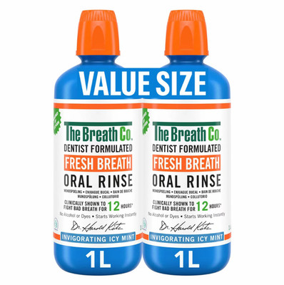 The Breath Co. Mundspülung Icy Mint, 2 x 1L